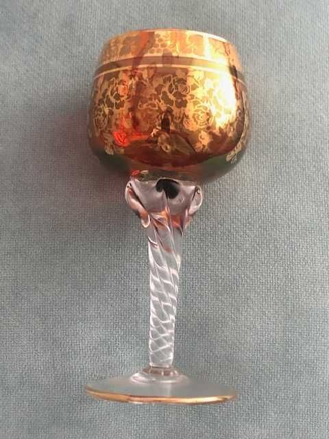 Lindíssimo e requintado conjunto 6 copos pintados à mão