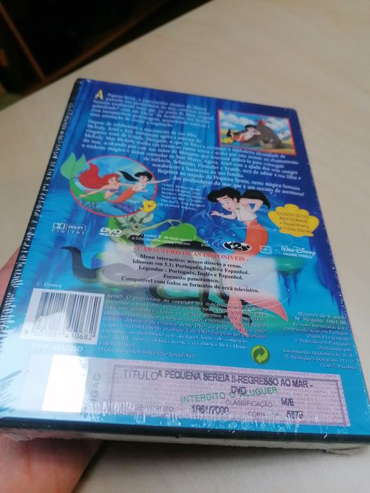 DVD A Pequena Sereia 2 Regresso ao Mar Disney Novo e Embalado