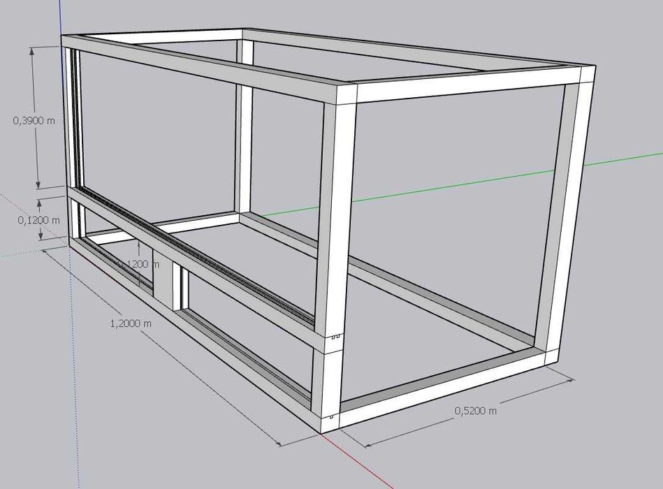 Terrário Artesanal 120x52x54 – Ideal para Lagartos ou Plantas