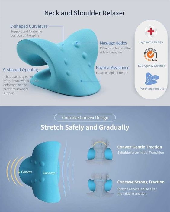 Подушка ортопедическая для выравнивания шейного отдела позвоночника