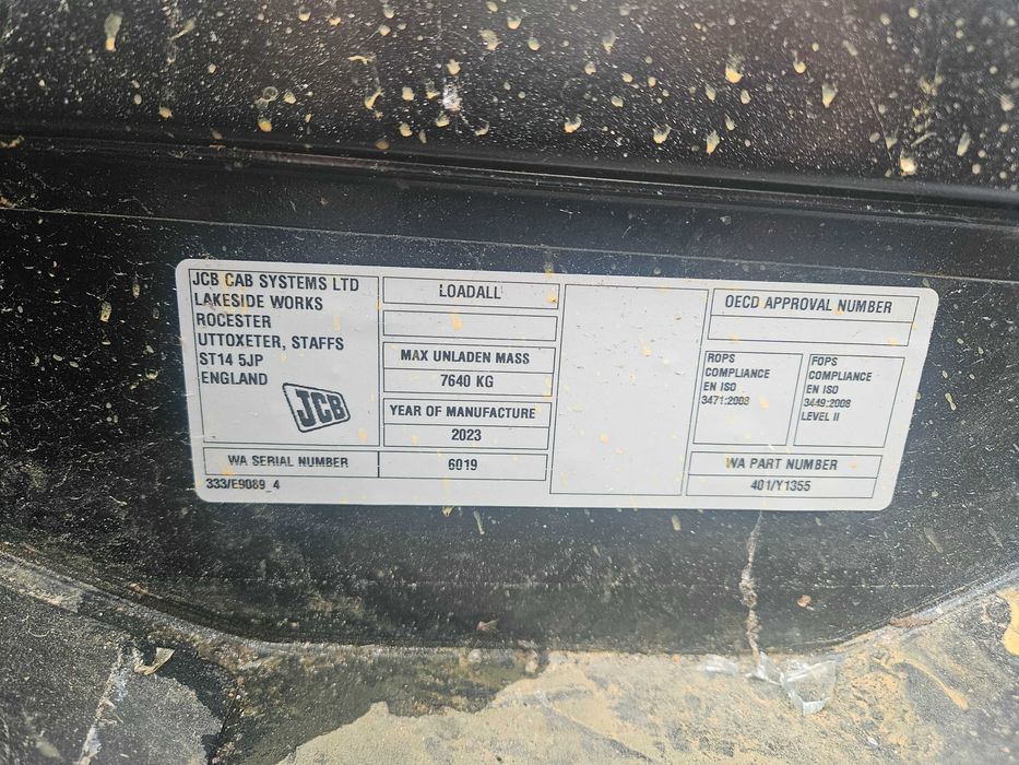 Kabina JCB koparko ładowarka