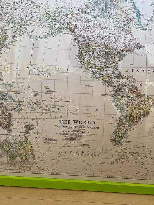 Quadro do mapa do mundo
