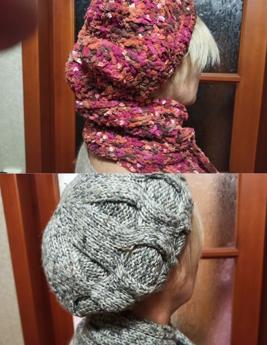 Вязаные   комплекты. берет, шарф и перчатки