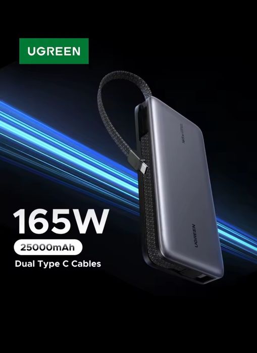 Павербанк UGREEN NEXODE 145W 25000mAh (PB205),165W (PB552)200W(PB722)