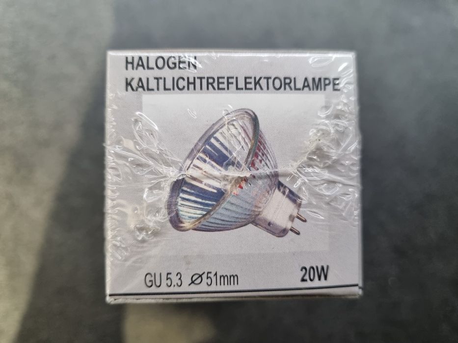 Żarówka halogen 12V GU 5.3 średnica 51mm 20W zest. 3 szt