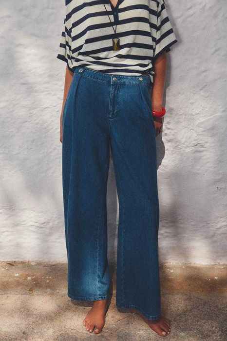 Широкі довгі джинси Wide leg від Zara, 36, 38р, оригінал