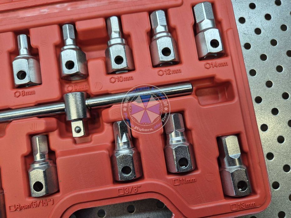 Klucze do korków do oleju 12-el. zestaw klucz do korków oleju