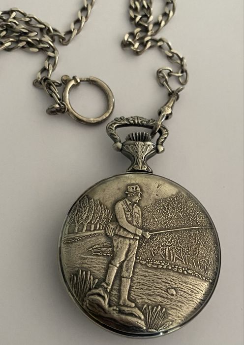 Relógio de bolso Sital, mecânico, com corrente.