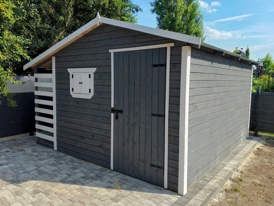Domek ogrodowy, narzędziowy 3x3 z drewutnią 1m, montaż w cenie