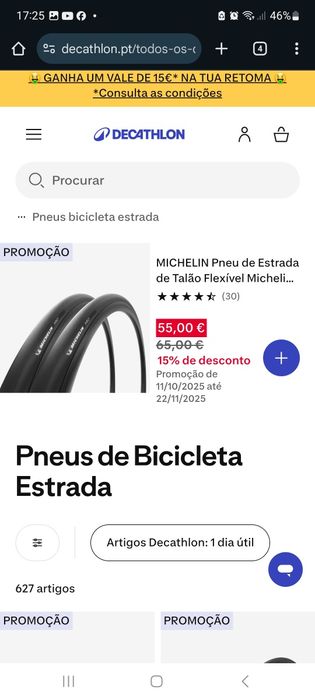 Pneus Michelin Pro5 novos