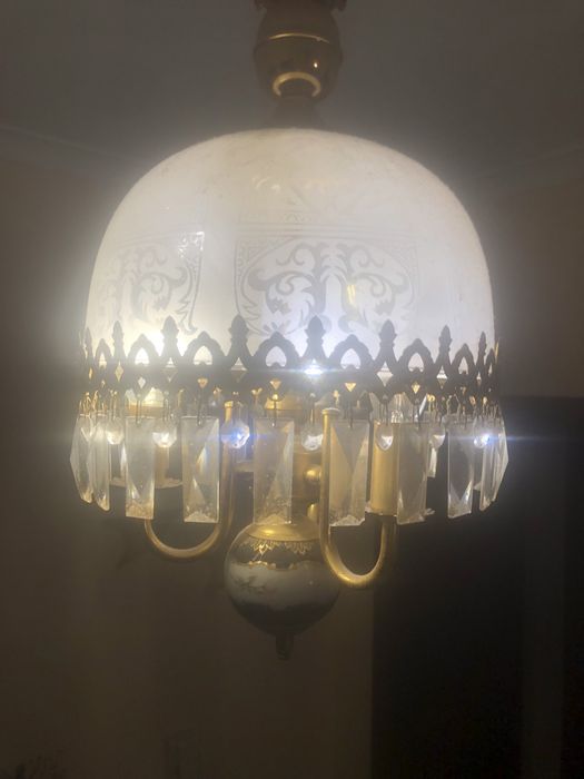 Candeeiros de teto, de Porcelana de Limoges e Cristal