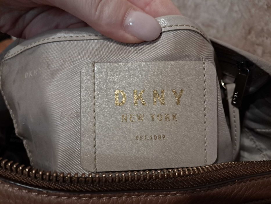 Сумка з текстилю та шкіри DKNY