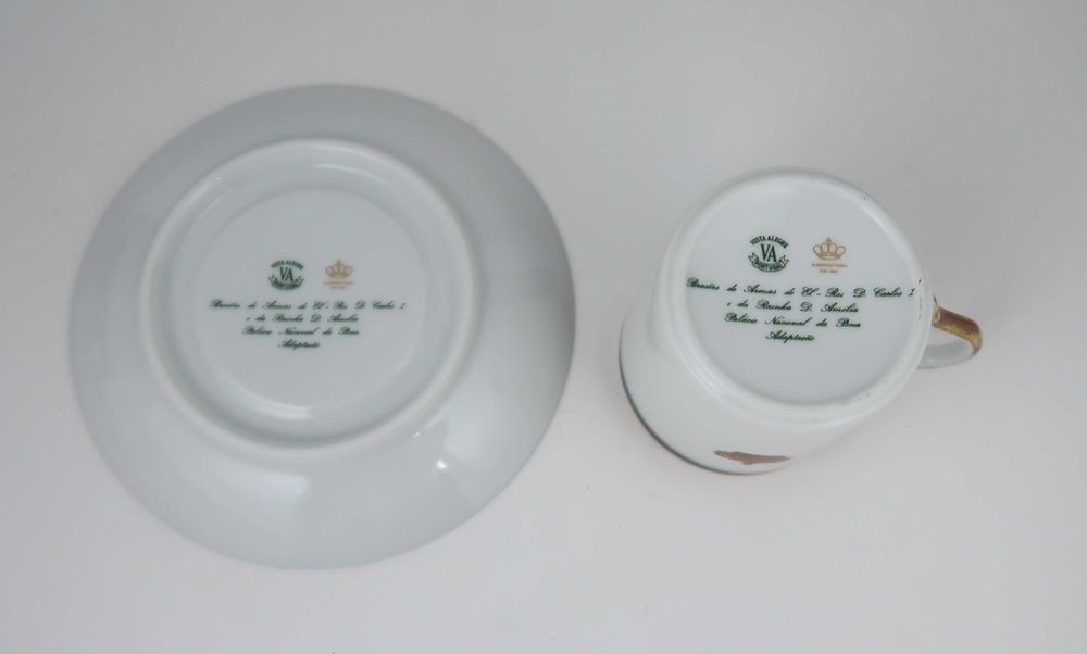 Chávena Vista Alegre - Brasão D. Carlos I e D. Amélia, CADA