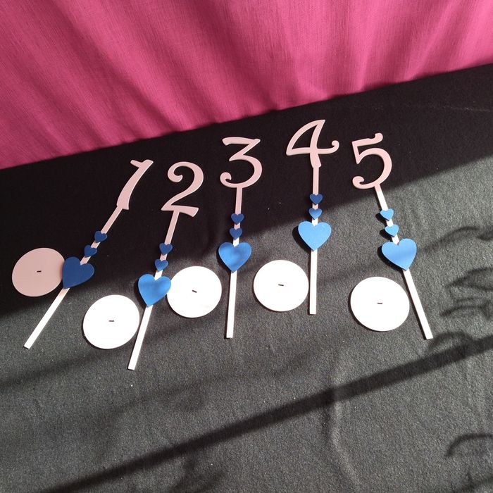 Numerki na stół 1-5