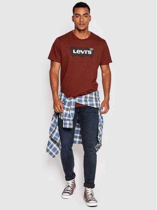 Oryginalny T-shirt koszulka LEVI'S bordo bordowa bordowy OKAZJA !