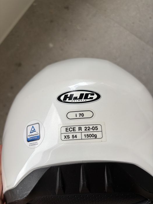 Capacete de mota integral HJC i70 branco