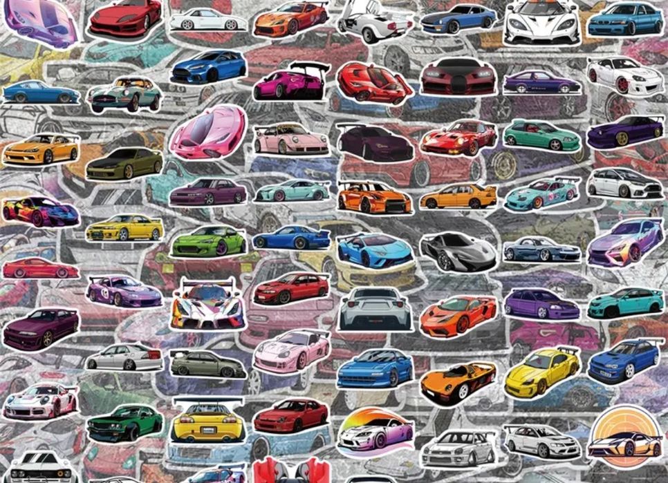 Стікери вінілові наклейки культових автомобілів