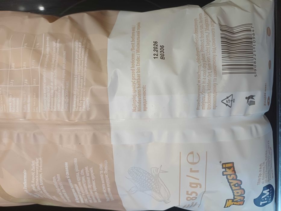 Chrupki kukurydziane Tygryski Puffuletki
