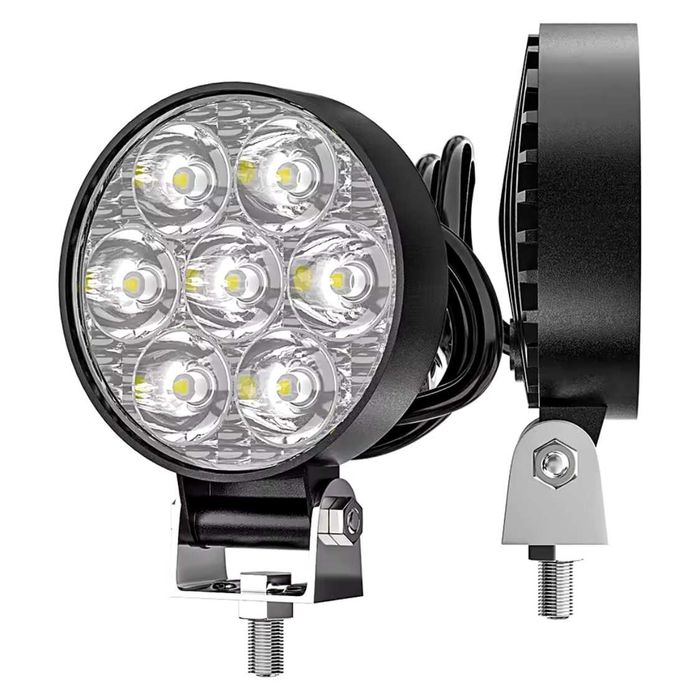 Par mini farois auxiliares LED 2,5" redondos quadrados