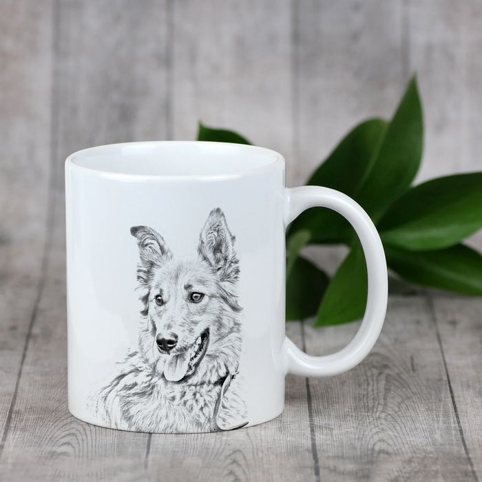 Owczarek baskijski kubek z psem life is better Art-Dog