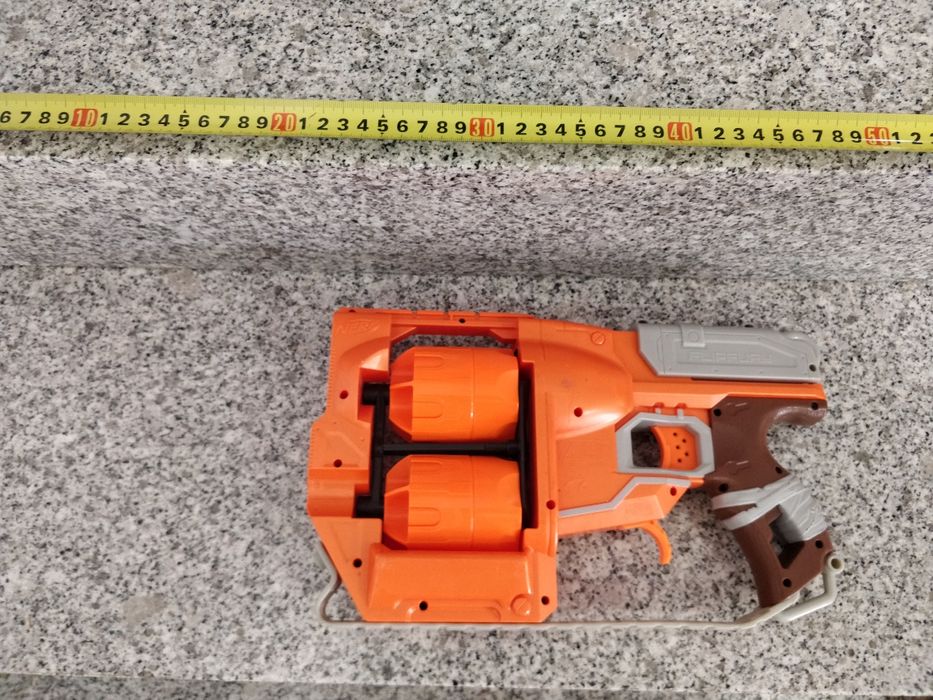 Pistola Nerf duplo tambor Flipfury Zombie