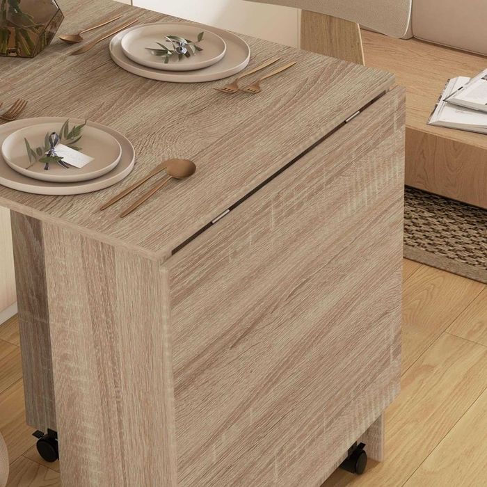 Mesa sala de jantar, cozinha ou escritório dobrável e com rodas NOVO