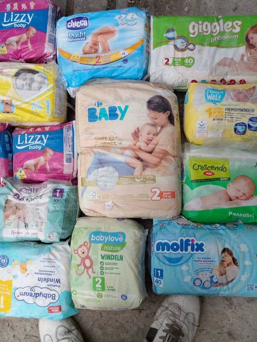 памперсы  размеры 1,2,3