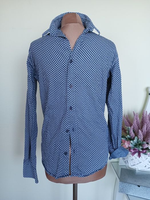 Zara man 100% bawełna koszula męska w groszki S nową kolekcja