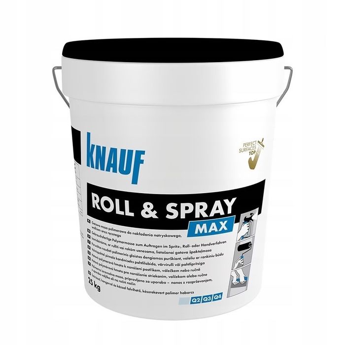 Gładź gipsowa knauf roll& spray 25 kg 5 szt.