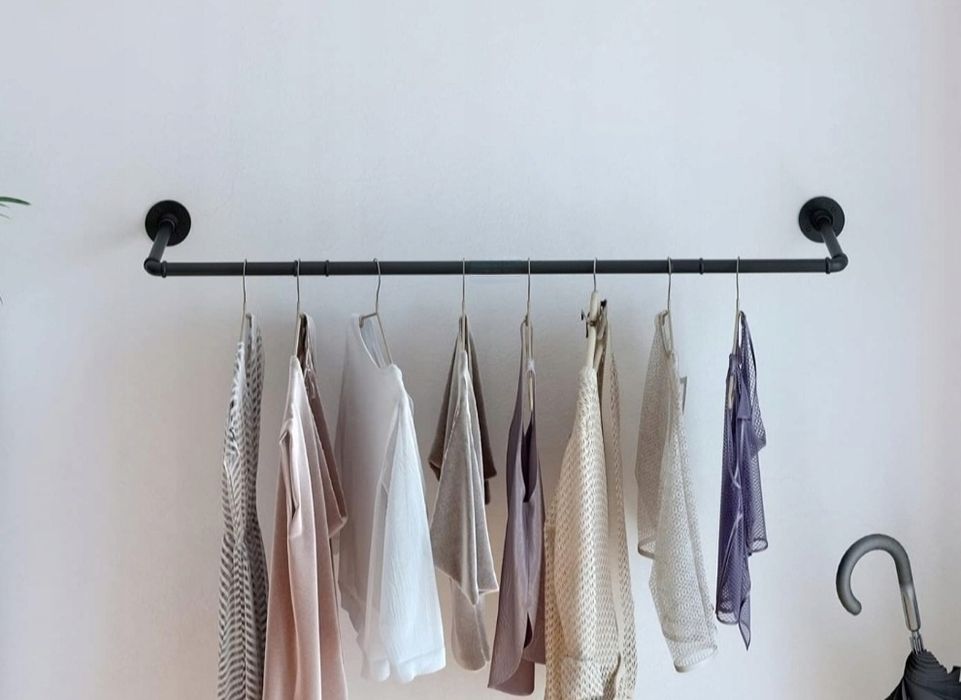 Wieszak na ubrania Industrial loft 120x25 cm rurki