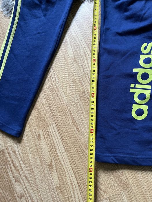 Spodnie Adidas oryginał bawełniane granatowe logo XL