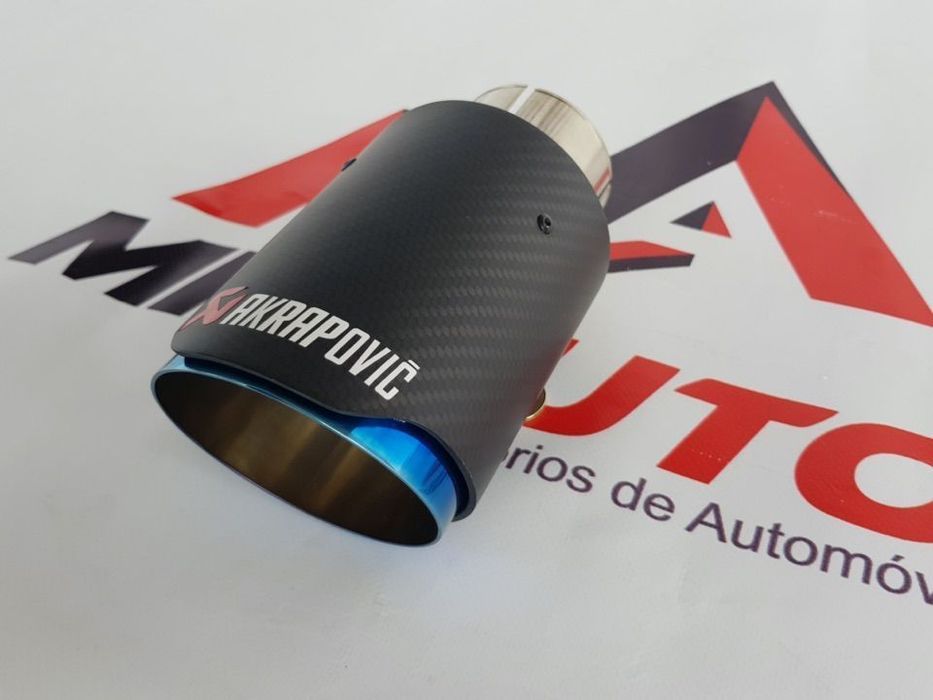 Ponteira look Akrapovic Azul