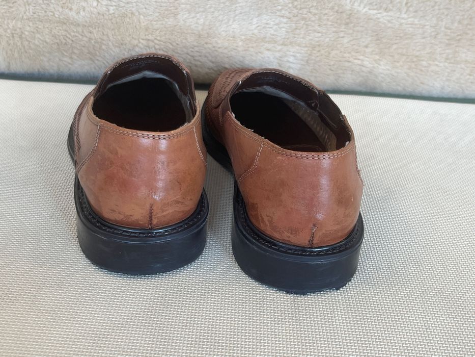 Century letnie skórzane buty męskie plecionka 41