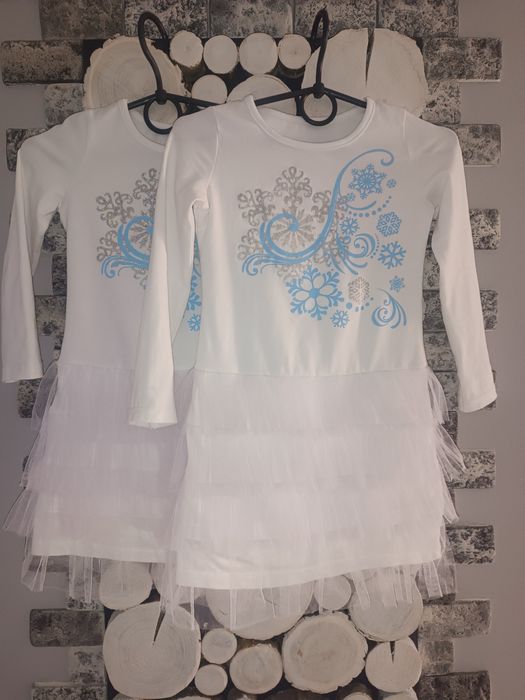 Костюми Сніжинок для двійні 98/104 новорічні костюми