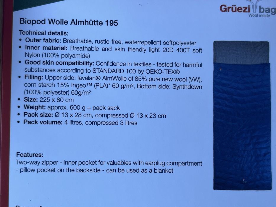 Gruezi Bag Biopod Wolle Almhutte 195