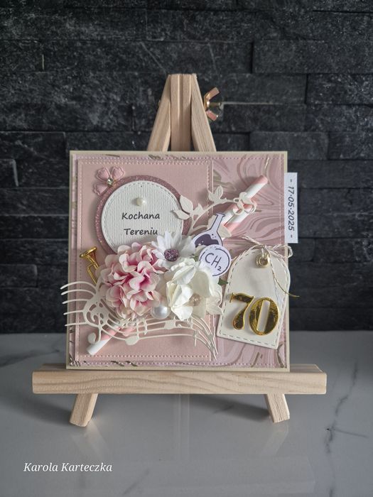 Kartka urodzinowa, chemia, opera 40/50/60/70