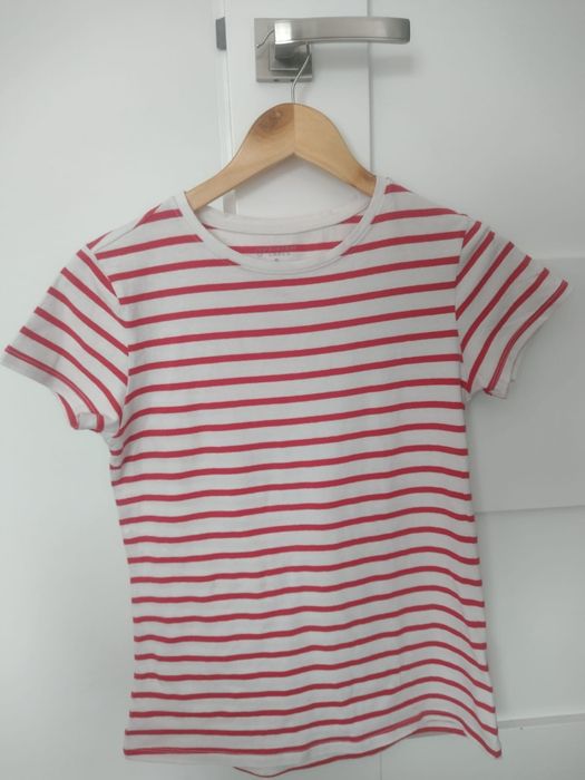 Tshirt w paski biało czerwone