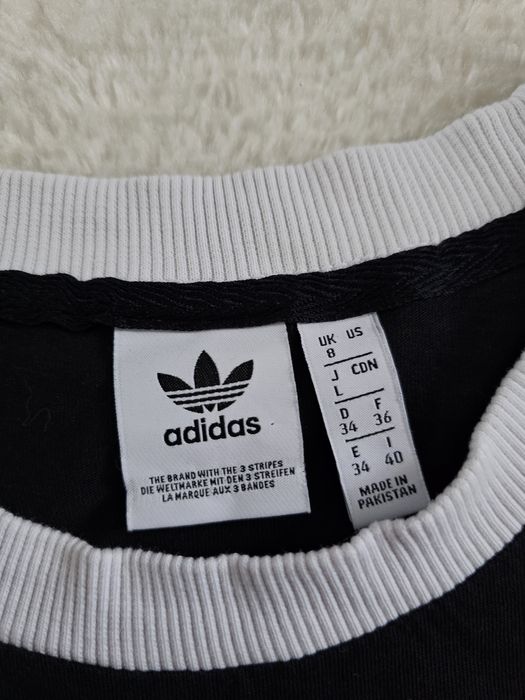 Koszulka Adidas 3 stripes Czarna Rozmiar S