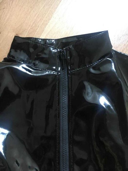 697/ Sylwester Goth Lakierowane body bielizna PVC z zamkiem M