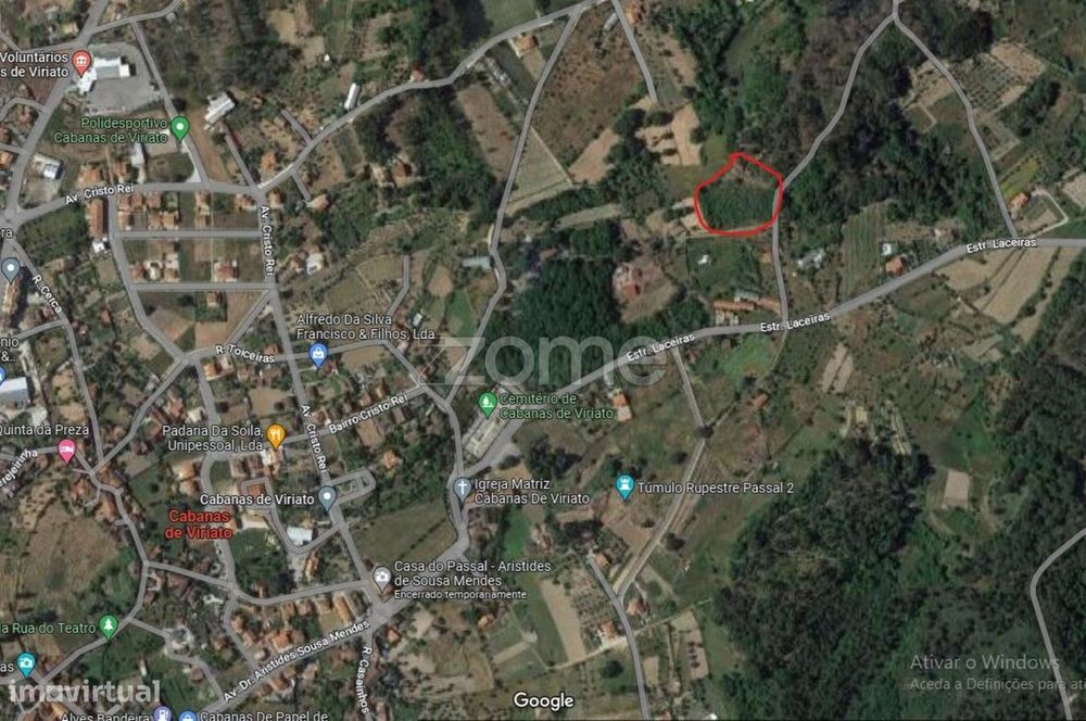 Terreno rústico em Cabanas do viriato COM 7.480 m2