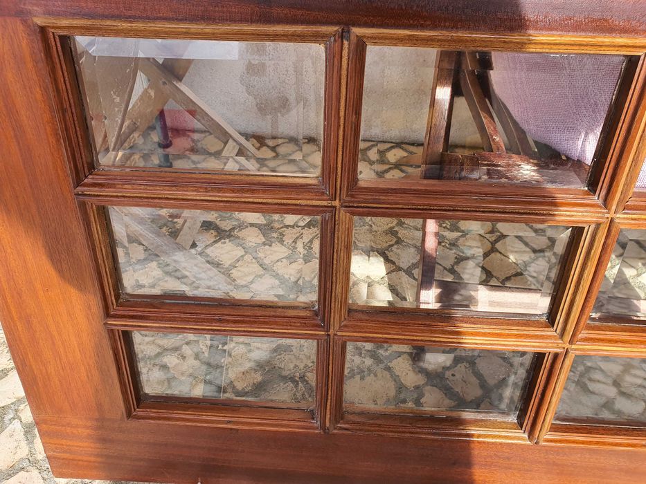 Porta madeira com vidros