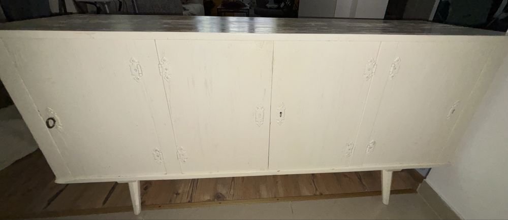 Drewniane szafki kuchenne styl rustykalny shabby chic