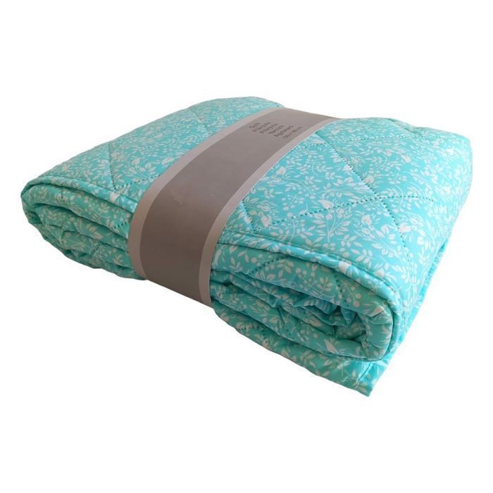 Narzuta na Łóżko 130x180 z Mikrofibry Miętowa