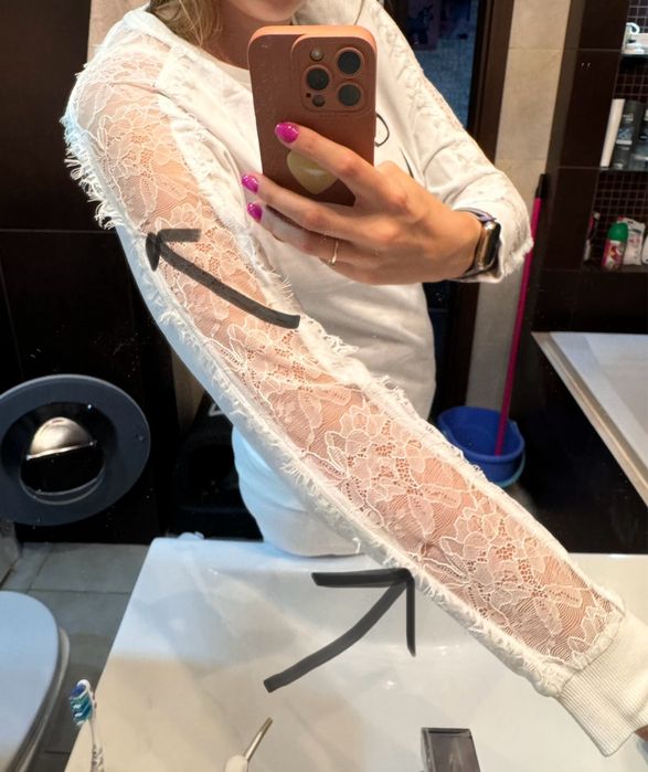 100% bawełniana bluza Guess rozmiar S długi rękaw