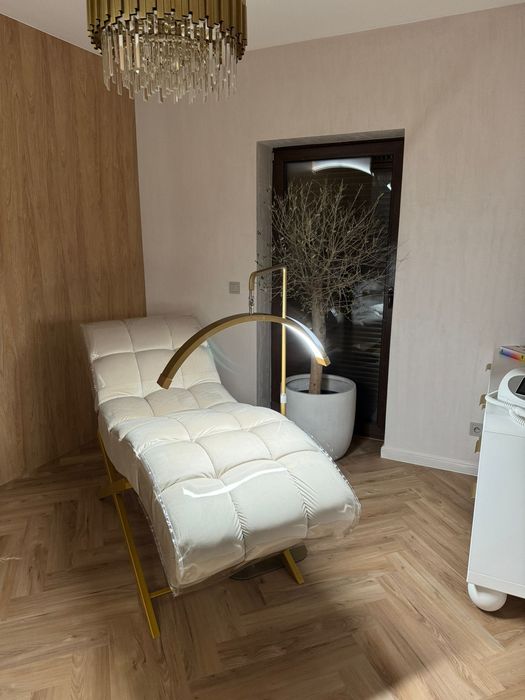 Leżanka fotel do rzęs / pedicure z regulacją zagłówka i podnóżka Opole ...