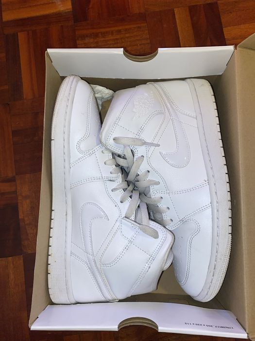 Air jordan 1 mid branco tamanho 42