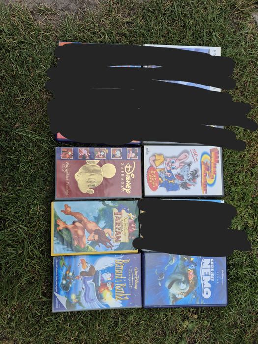Zestaw kaset VHS Gdzie jest Nemo Tarzan Wilk I Zając