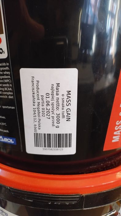 Odżywka gainer Whey Mass Gain 3kg - Megabol