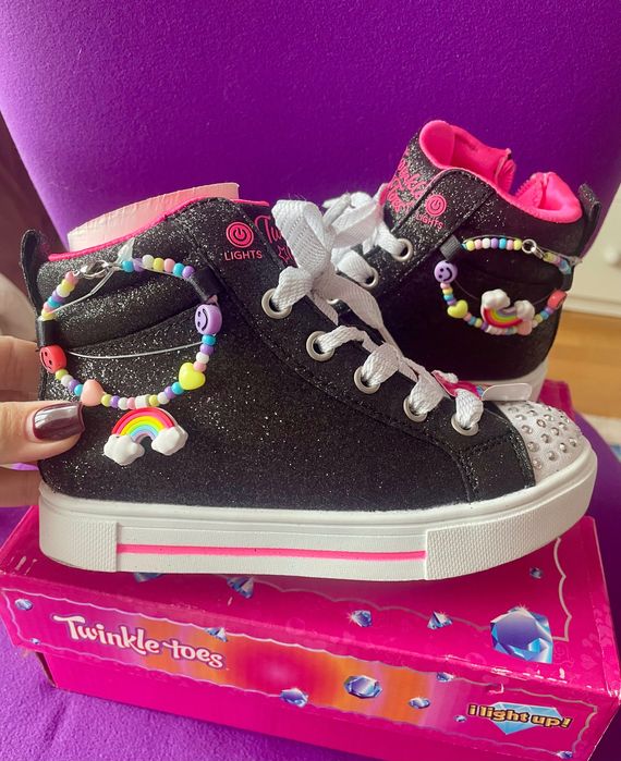 Нові светящиеся ботинки хайтопи кроссовки Skechers 28,5-29 р