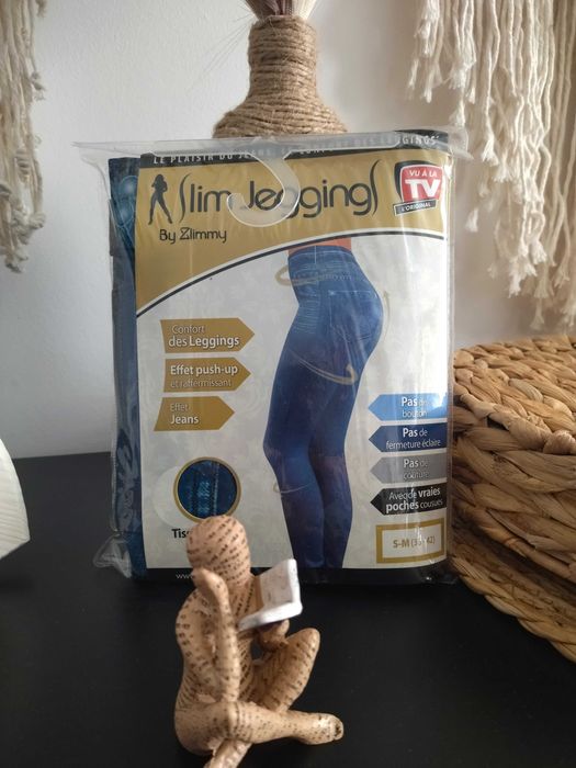 Nowy legginsy damskie efekt dżinsu rozmiar S–M